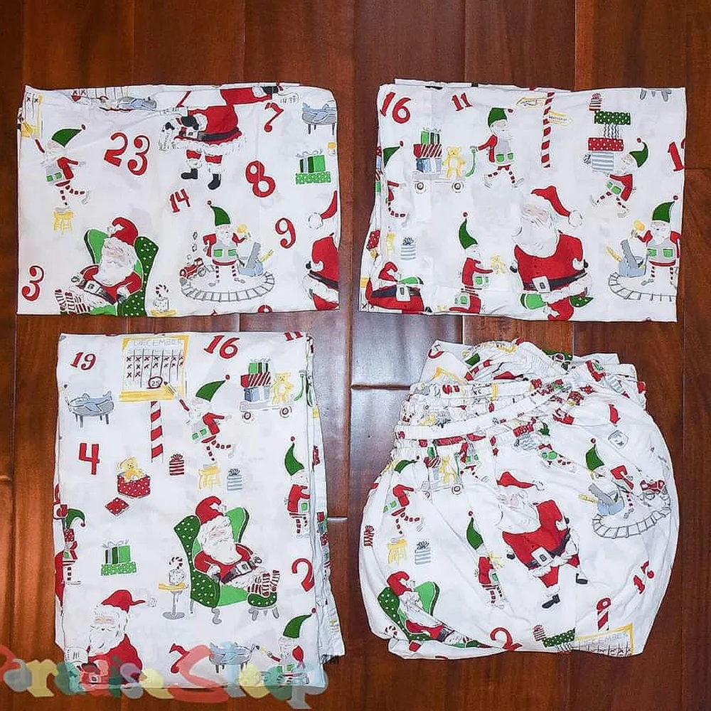 🎅 *Pottery Barn Kids* Santa's Workshop COTTON sheet set - FULL size